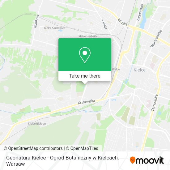 Geonatura Kielce - Ogród Botaniczny w Kielcach map