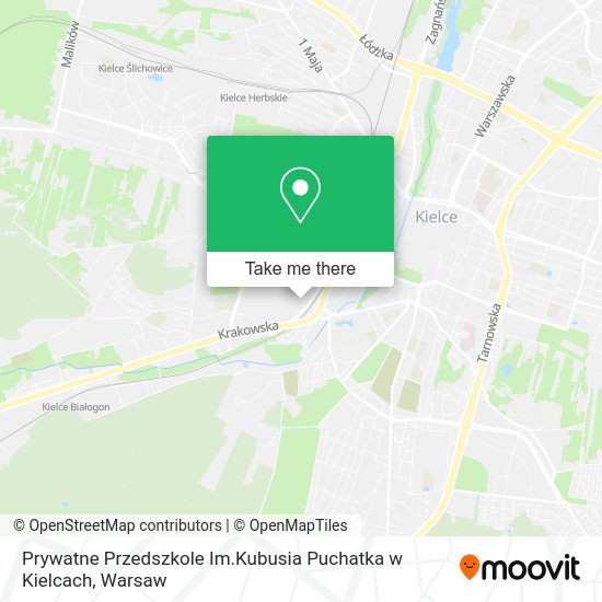 Prywatne Przedszkole Im.Kubusia Puchatka w Kielcach map