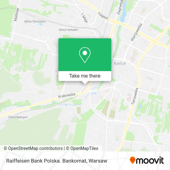 Raiffeisen Bank Polska. Bankomat map