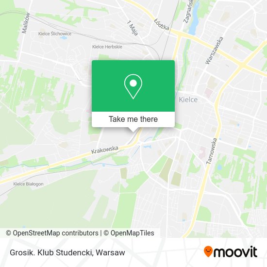 Grosik. Klub Studencki map