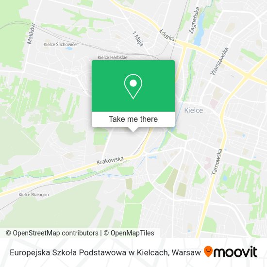 Europejska Szkoła Podstawowa w Kielcach map