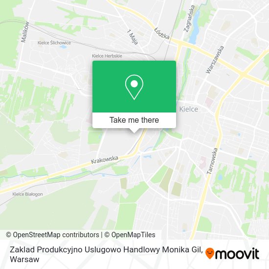 Zaklad Produkcyjno Uslugowo Handlowy Monika Gil map