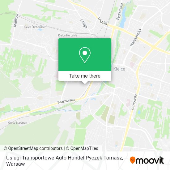 Uslugi Transportowe Auto Handel Pyczek Tomasz map