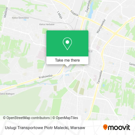 Карта Uslugi Transportowe Piotr Malecki
