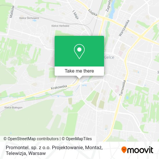 Promontel. sp. z o.o. Projektowanie, Montaż, Telewizja map