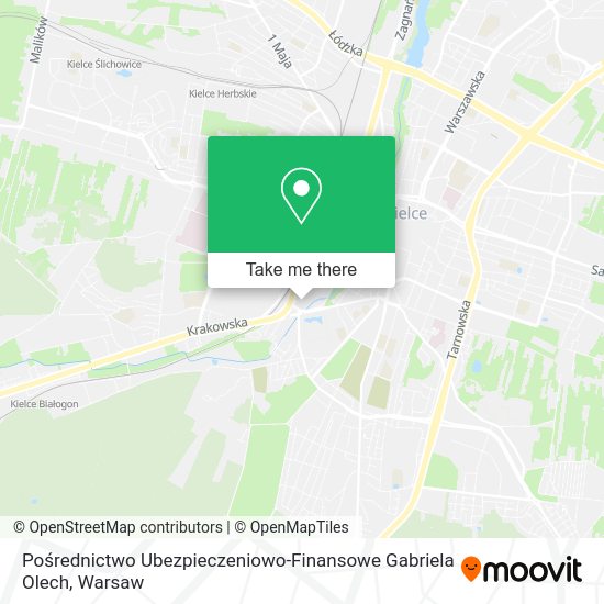 Pośrednictwo Ubezpieczeniowo-Finansowe Gabriela Olech map