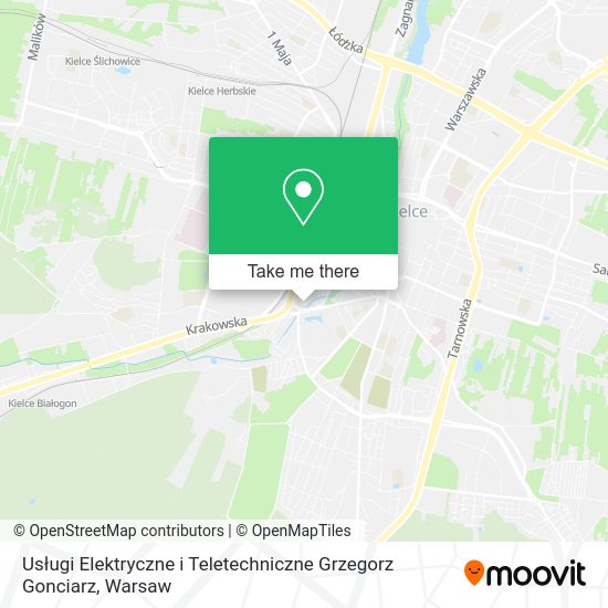 Usługi Elektryczne i Teletechniczne Grzegorz Gonciarz map