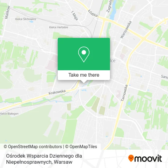 Карта Ośrodek Wsparcia Dziennego dla Niepełnosprawnych