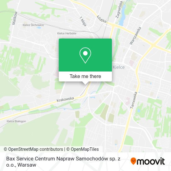 Карта Bax Service Centrum Napraw Samochodów sp. z o.o.