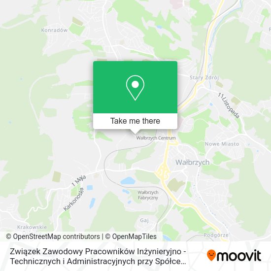 Związek Zawodowy Pracowników Inżynieryjno - Technicznych i Administracyjnych przy Spółce Restruktur map