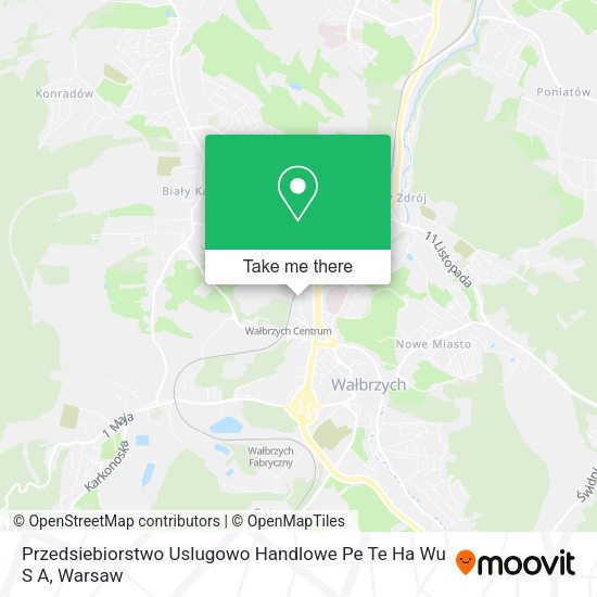 Przedsiebiorstwo Uslugowo Handlowe Pe Te Ha Wu S A map