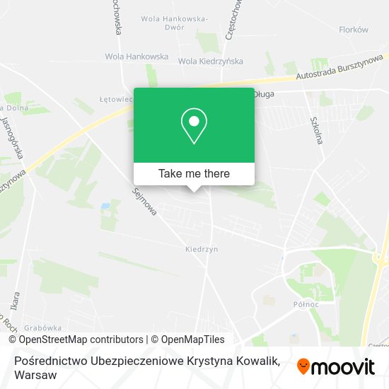 Pośrednictwo Ubezpieczeniowe Krystyna Kowalik map