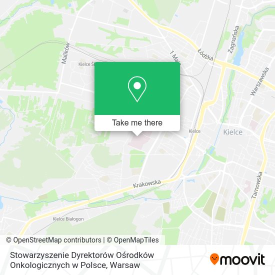 Stowarzyszenie Dyrektorów Ośrodków Onkologicznych w Polsce map