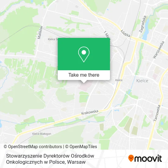 Карта Stowarzyszenie Dyrektorów Ośrodków Onkologicznych w Polsce