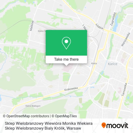 Sklep Wielobranzowy Wiewióra Monika Wiekiera Sklep Wielobranzowy Bialy Królik map