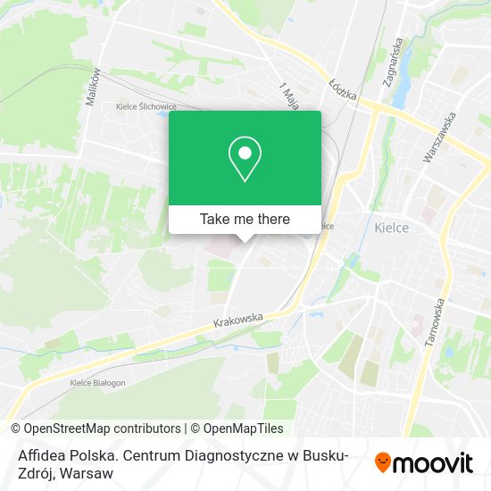 Карта Affidea Polska. Centrum Diagnostyczne w Busku-Zdrój