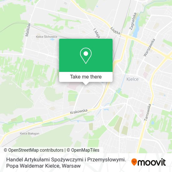 Handel Artykułami Spożywczymi i Przemysłowymi. Popa Waldemar Kielce map