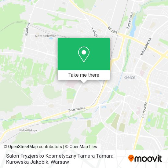 Карта Salon Fryzjersko Kosmetyczny Tamara Tamara Kurowska Jakobik