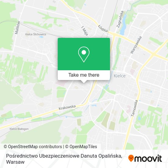 Pośrednictwo Ubezpieczeniowe Danuta Opalińska map