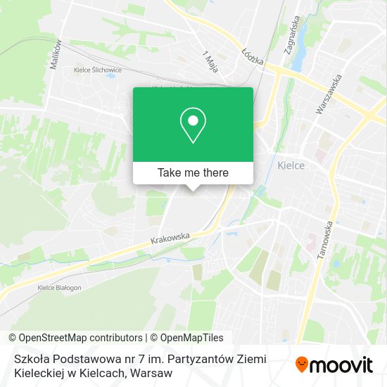 Карта Szkoła Podstawowa nr 7 im. Partyzantów Ziemi Kieleckiej w Kielcach