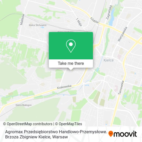 Карта Agromax Przedsiębiorstwo Handlowo-Przemysłowe. Brzoza Zbigniew Kielce