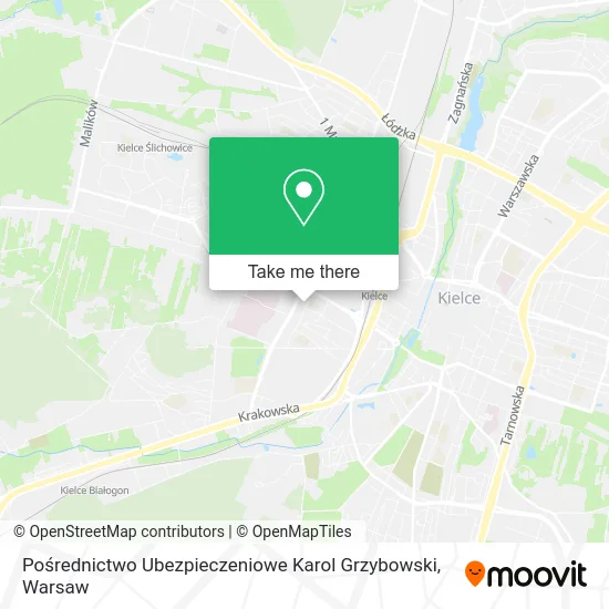 Карта Pośrednictwo Ubezpieczeniowe Karol Grzybowski