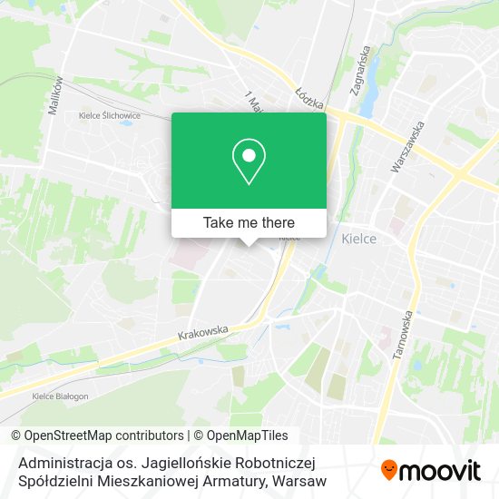 Administracja os. Jagiellońskie Robotniczej Spółdzielni Mieszkaniowej Armatury map