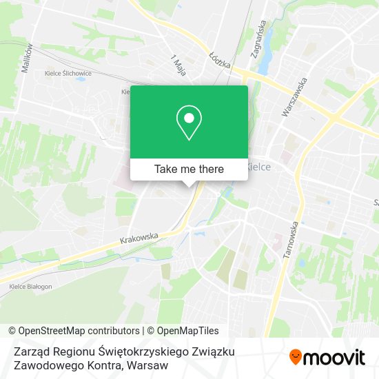 Zarząd Regionu Świętokrzyskiego Związku Zawodowego Kontra map