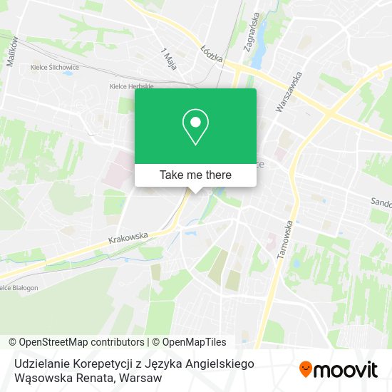 Udzielanie Korepetycji z Języka Angielskiego Wąsowska Renata map