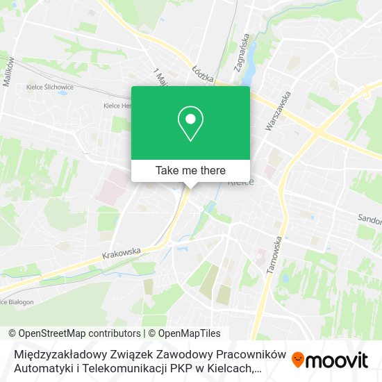 Międzyzakładowy Związek Zawodowy Pracowników Automatyki i Telekomunikacji PKP w Kielcach map