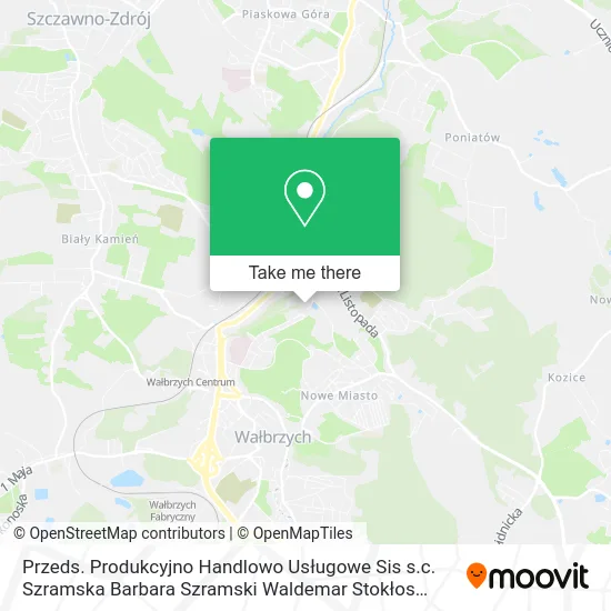 Przeds. Produkcyjno Handlowo Usługowe Sis s.c. Szramska Barbara Szramski Waldemar Stokłos Alicja map