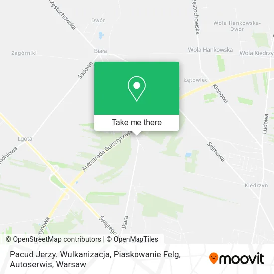Карта Pacud Jerzy. Wulkanizacja, Piaskowanie Felg, Autoserwis