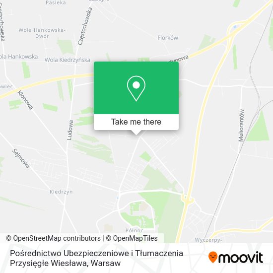 Pośrednictwo Ubezpieczeniowe i Tłumaczenia Przysięgłe Wiesława map