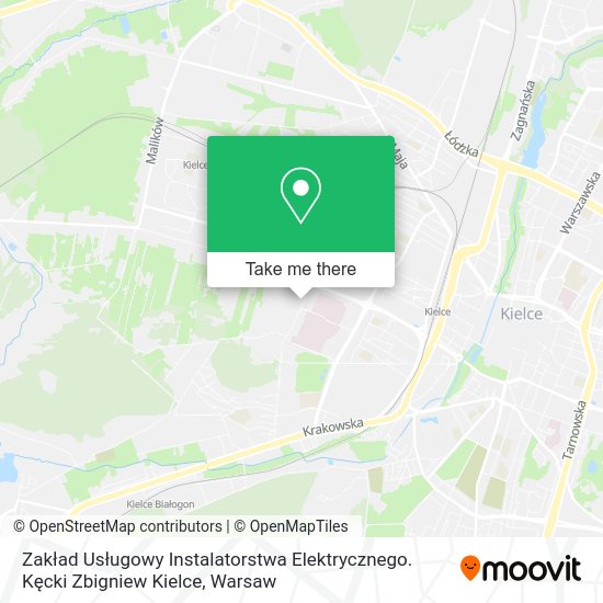 Карта Zakład Usługowy Instalatorstwa Elektrycznego. Kęcki Zbigniew Kielce