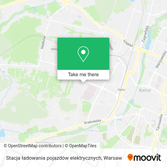 Карта Stacja ładowania pojazdów elektrycznych