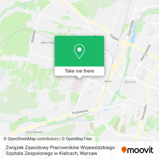 Związek Zawodowy Pracowników Wojewódzkiego Szpitala Zespolonego w Kielcach map