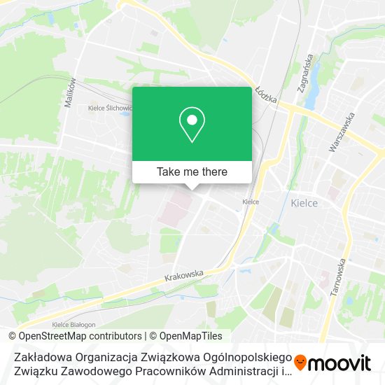 Zakładowa Organizacja Związkowa Ogólnopolskiego Związku Zawodowego Pracowników Administracji i Obsł map