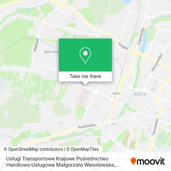 Usługi Transportowe Krajowe Pośrednictwo Handlowo-Usługowe Małgorzata Wesołowska map