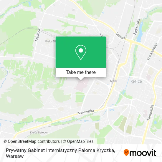 Карта Prywatny Gabinet Internistyczny Paloma Kryczka