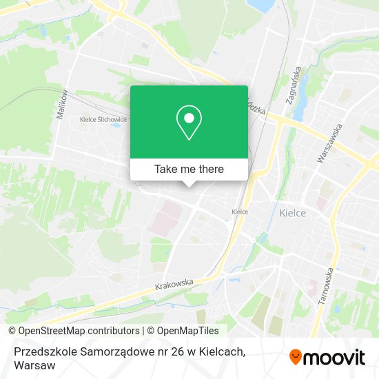 Карта Przedszkole Samorządowe nr 26 w Kielcach