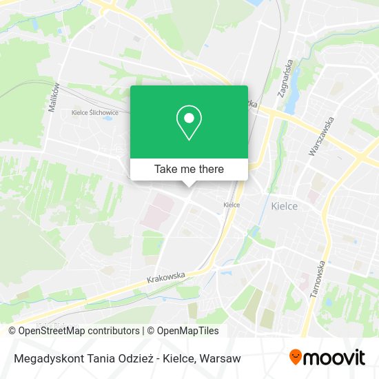 Megadyskont Tania Odzież - Kielce map