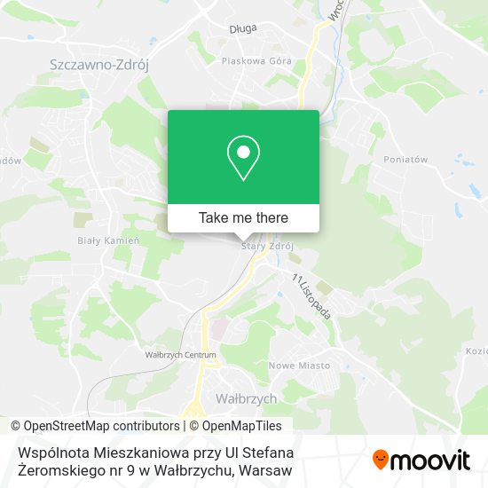 Wspólnota Mieszkaniowa przy Ul Stefana Żeromskiego nr 9 w Wałbrzychu map