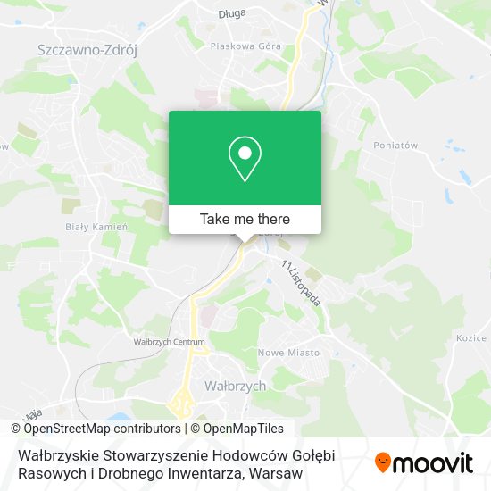 Wałbrzyskie Stowarzyszenie Hodowców Gołębi Rasowych i Drobnego Inwentarza map