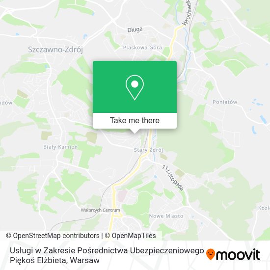 Usługi w Zakresie Pośrednictwa Ubezpieczeniowego Piękoś Elżbieta map