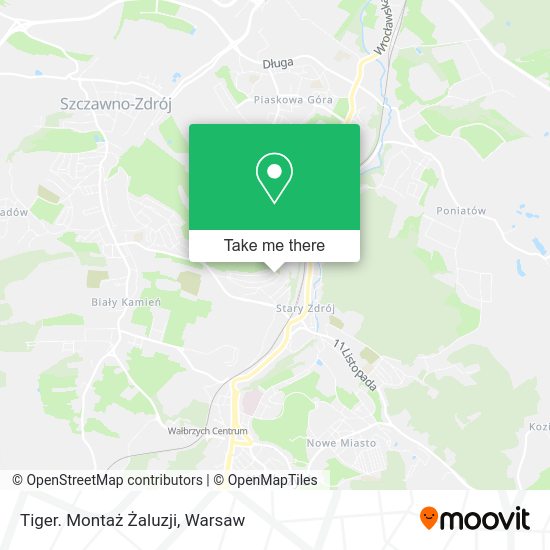 Tiger. Montaż Żaluzji map