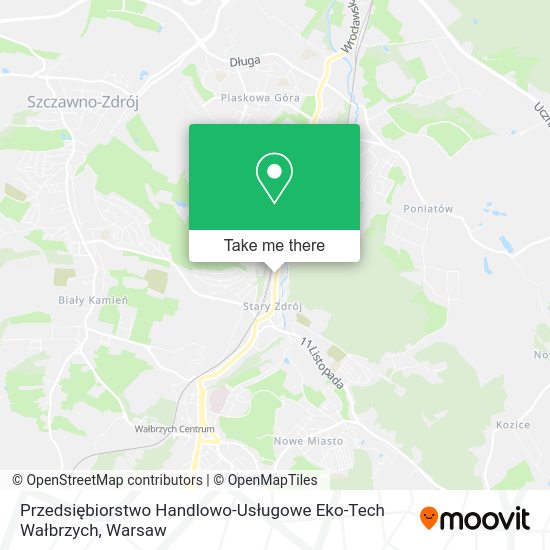 Przedsiębiorstwo Handlowo-Usługowe Eko-Tech Wałbrzych map