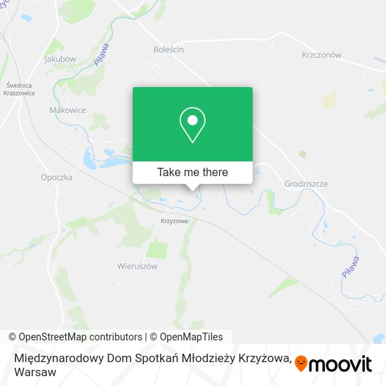 Międzynarodowy Dom Spotkań Młodzieży Krzyżowa map