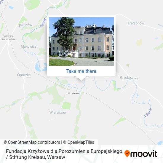 Fundacja Krzyżowa dla Porozumienia Europejskiego / Stiftung Kreisau map