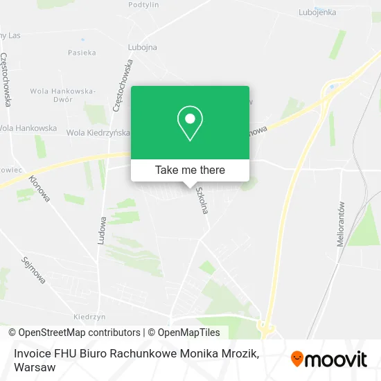 Карта Invoice FHU Biuro Rachunkowe Monika Mrozik