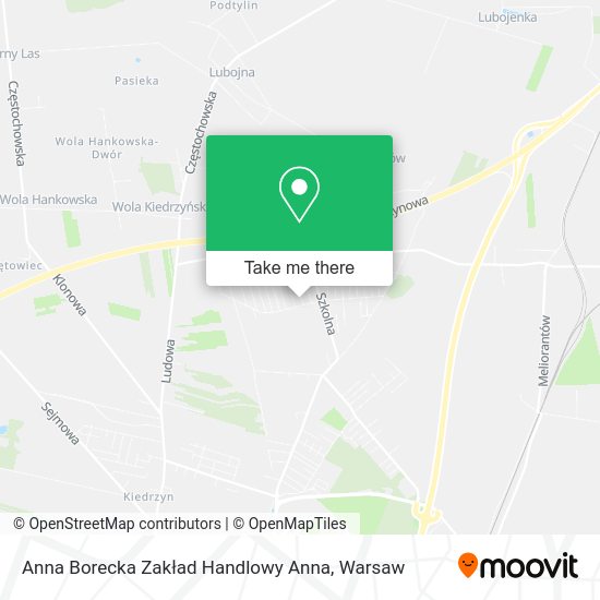 Anna Borecka Zakład Handlowy Anna map